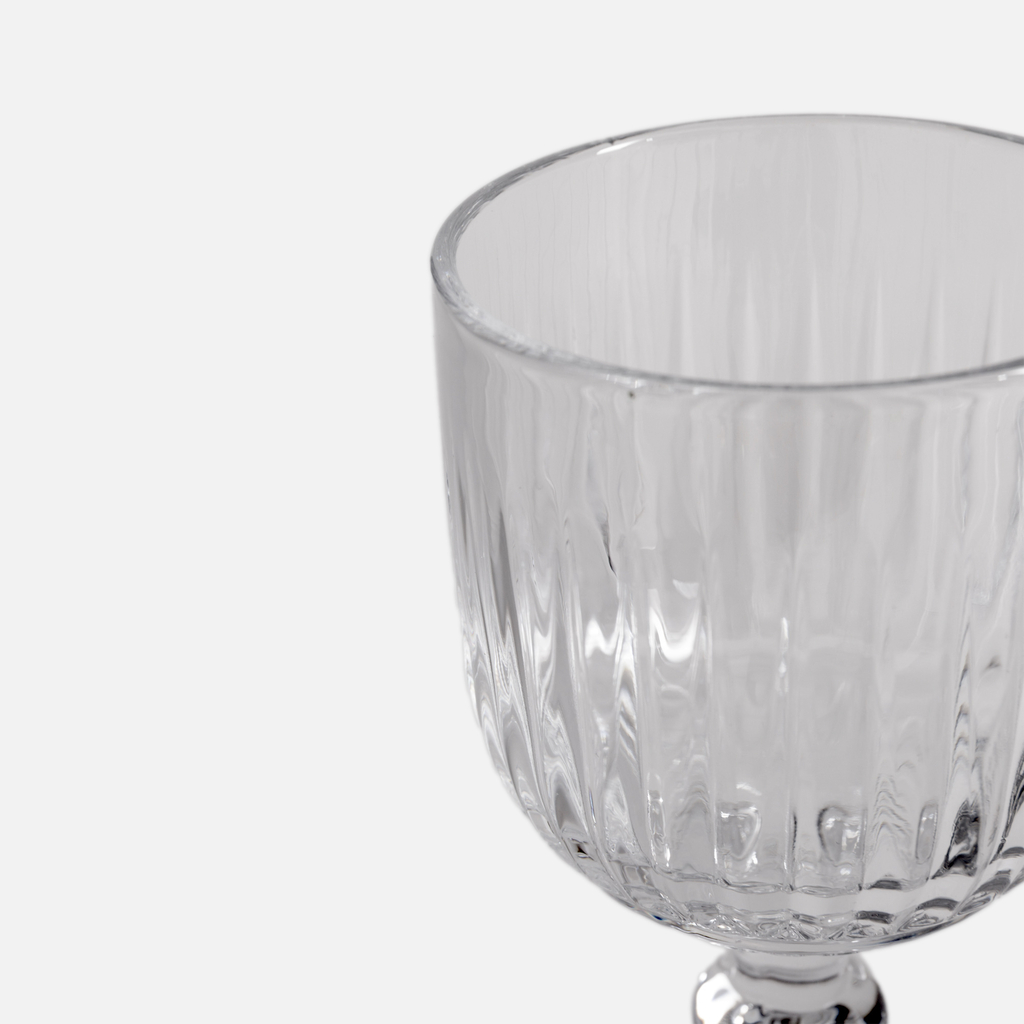 Drážkovaná sklenice na stopce 330 ml