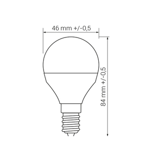 LED žárovka E14 8 W neutrální ORO-E14-G45-TOTO-8 W-DW