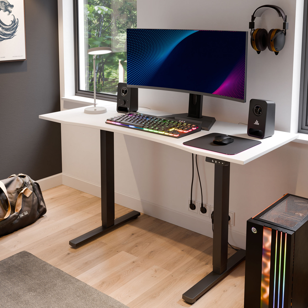 Polohovací stůl SMOOTH bílý 140x58 cm