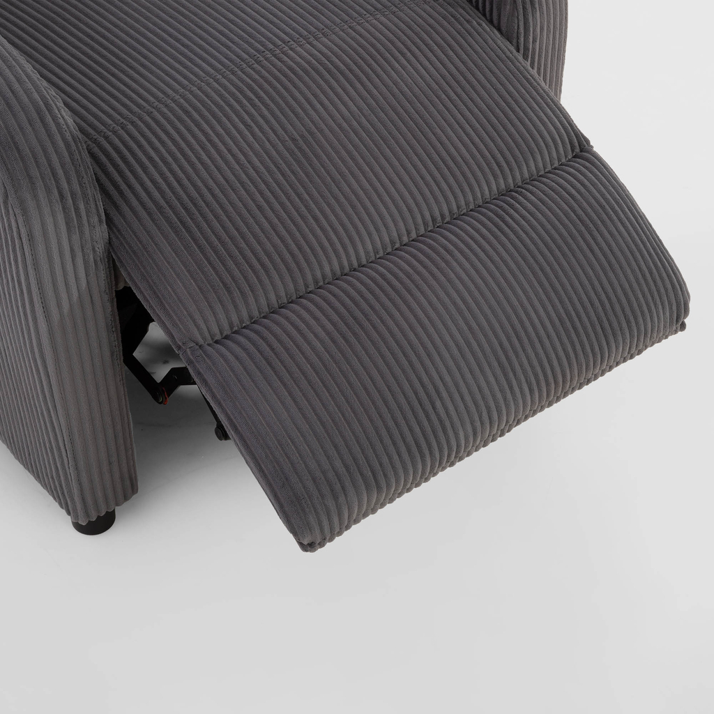 Křeslo s funkcí relax tmavě šedé BUMIO