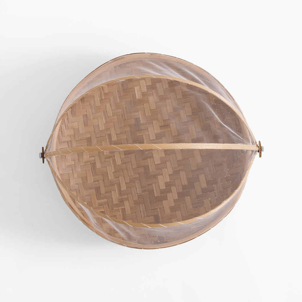 Bambusový košík s moskytiérou 30 cm
