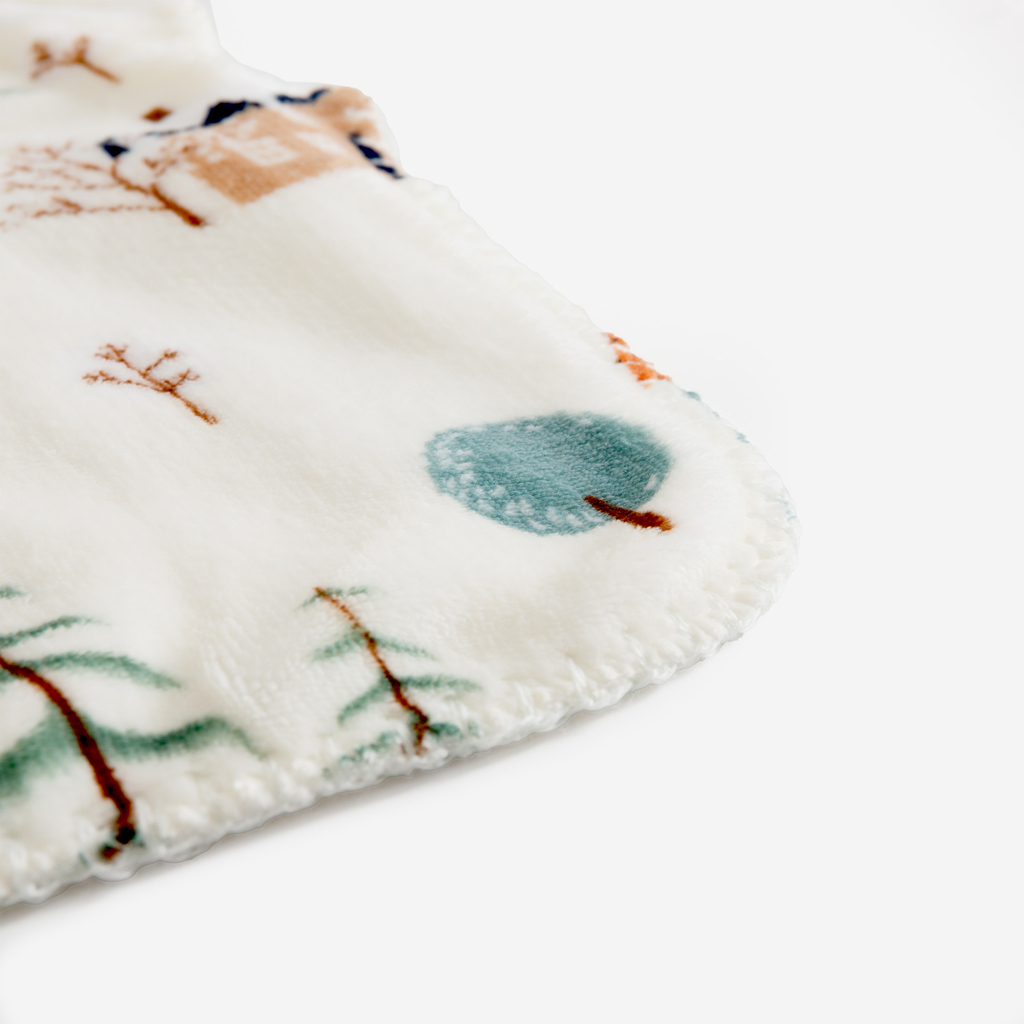 Vánoční deka s domečky SHERPA 150x200 cm