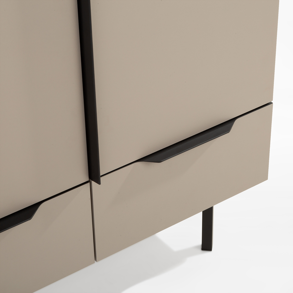 Šatní skříň se zásuvkami cappuccino DAMIEN