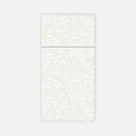 Bílé ubrousky s kapsou na příbory POCKET INSPIRATION FLORAL 16 ks