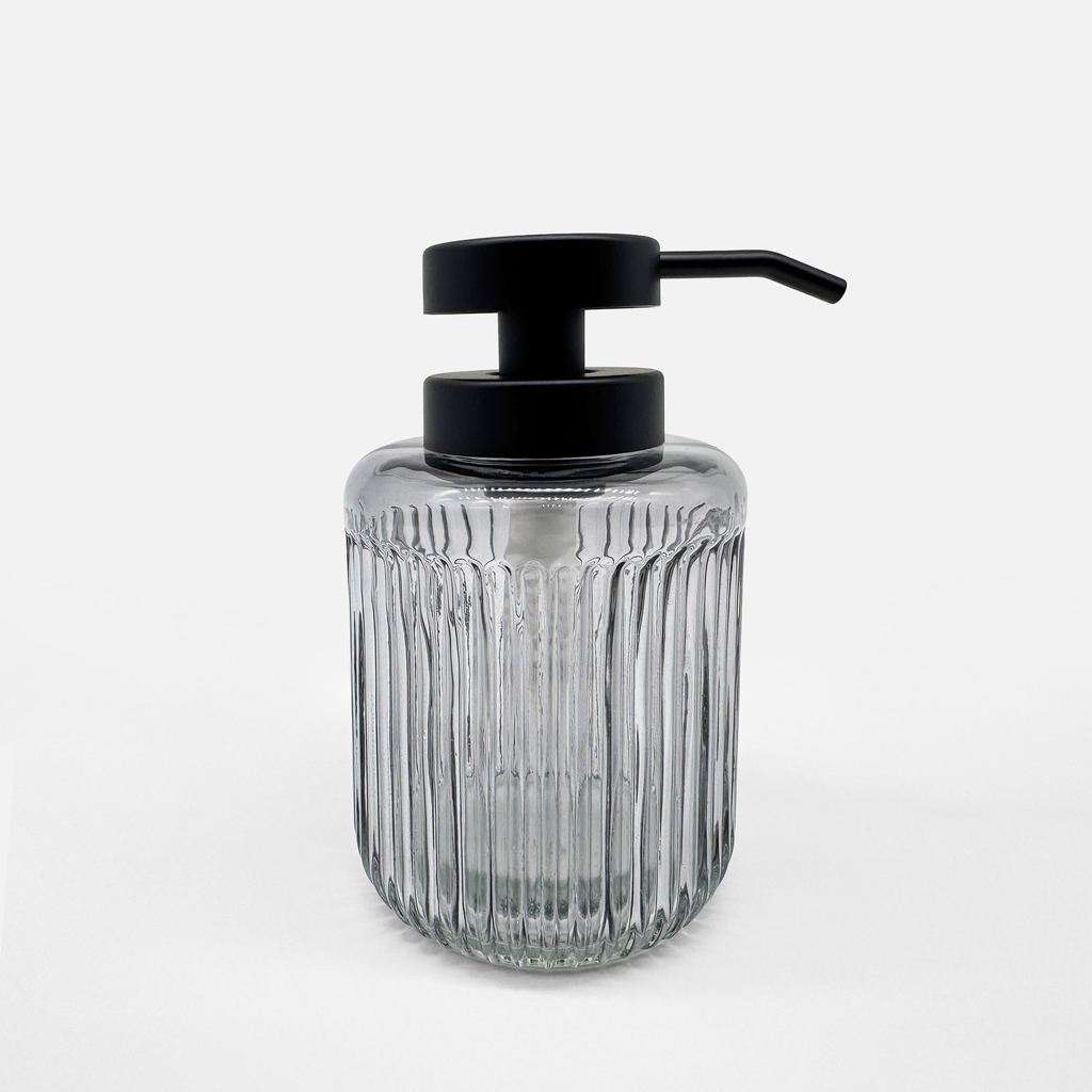 Dávkovač mýdla skleněný šedý 400ml