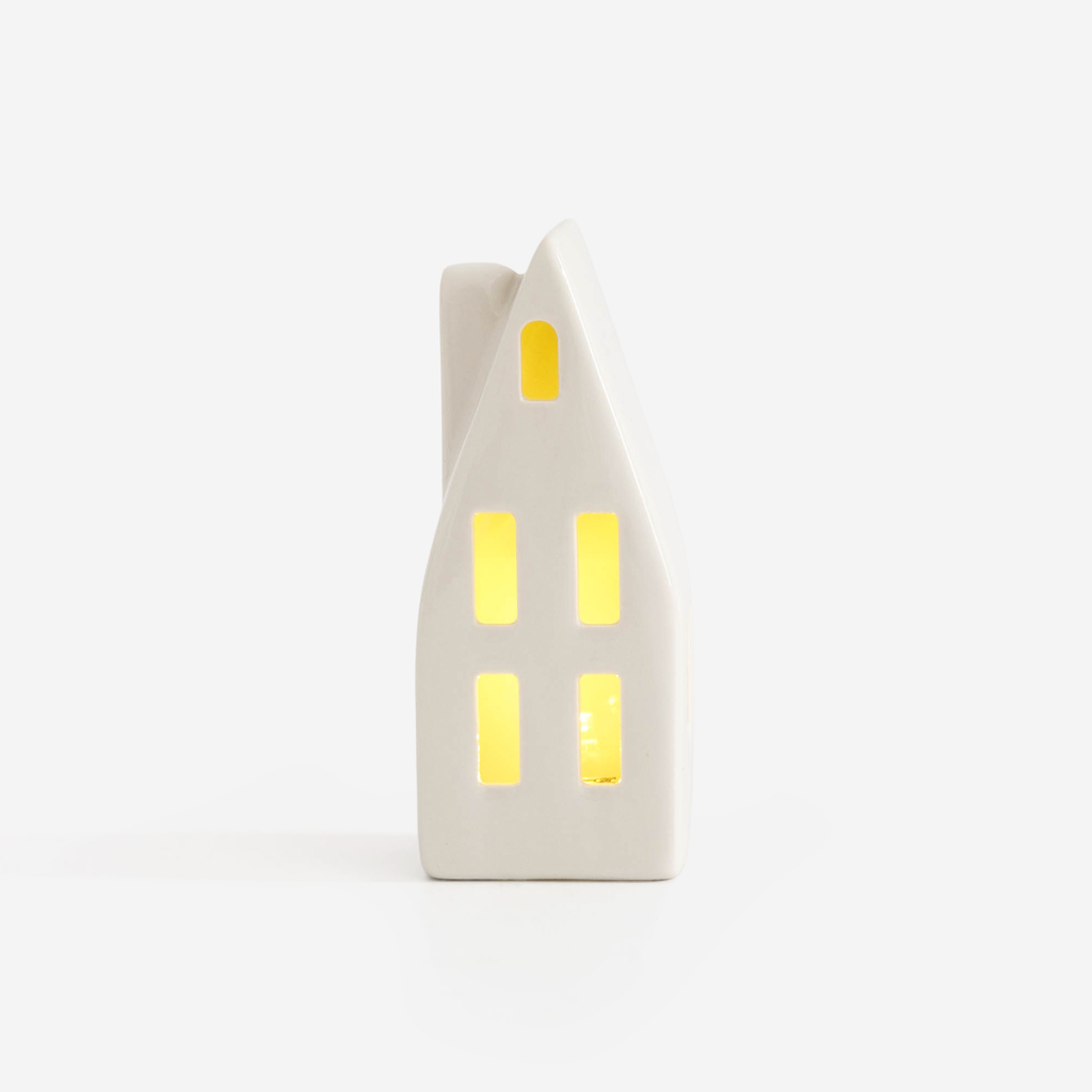 Dekorativní LED domeček bílý 13,2 cm