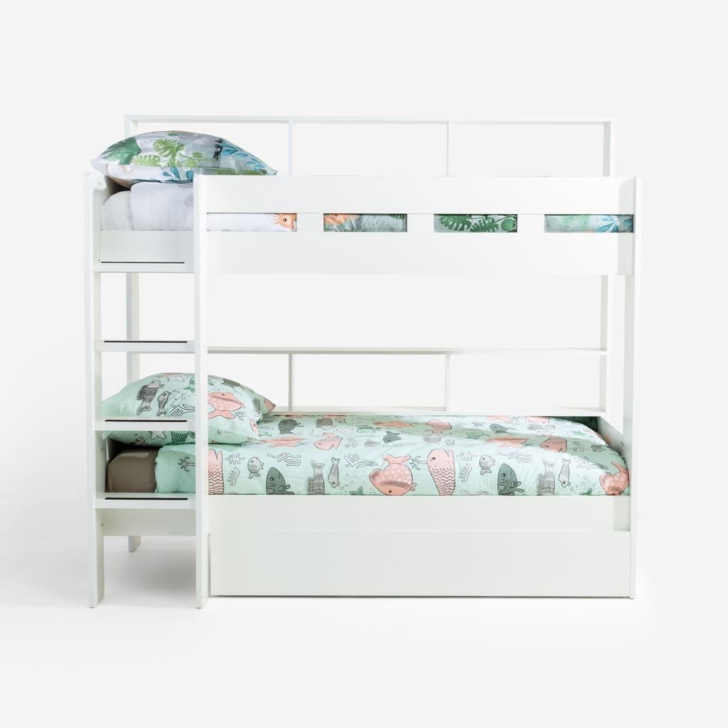 Patrová postel SILK 90x200 bílá.