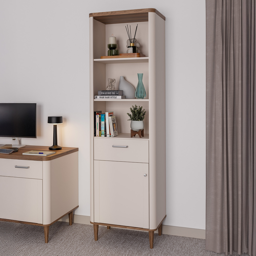 Knihovna se zásuvkou a skříňkou LACETTI