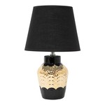 Stolní lampa keramická zlato-černá 32 cm
