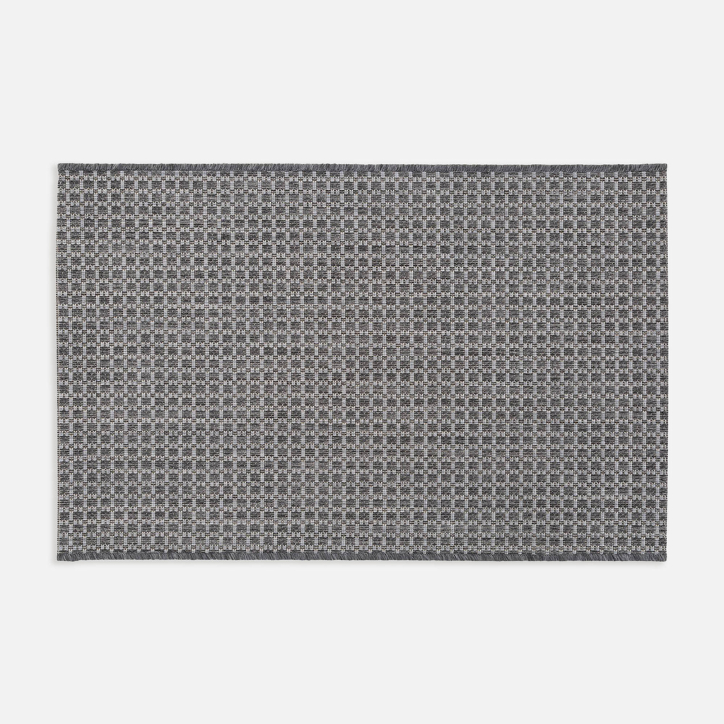 Kostkovaný koberec PIATTO, šedý, 60x90 cm