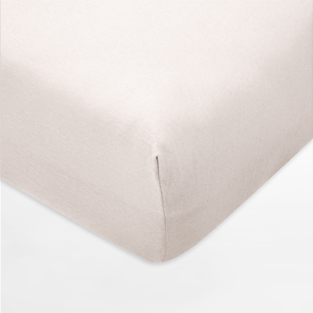 Béžové jersey prostěradlo s gumou IVETTE 200x220 cm