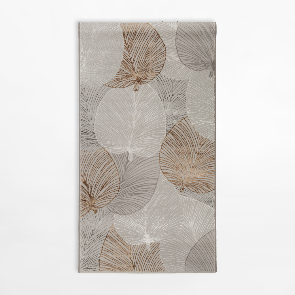 Moderní koberec s listy, 80x150 cm