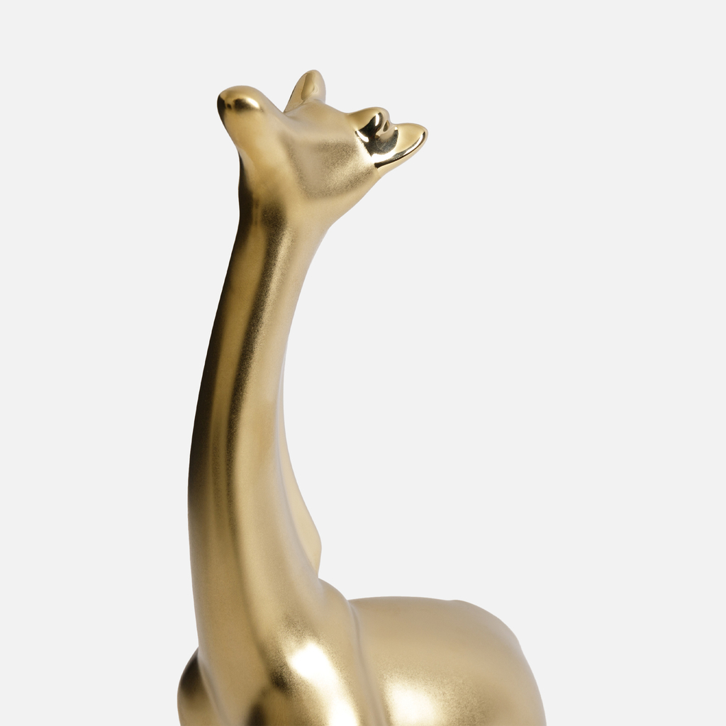 Zlatá dekorativní figurka ŽIRAFA