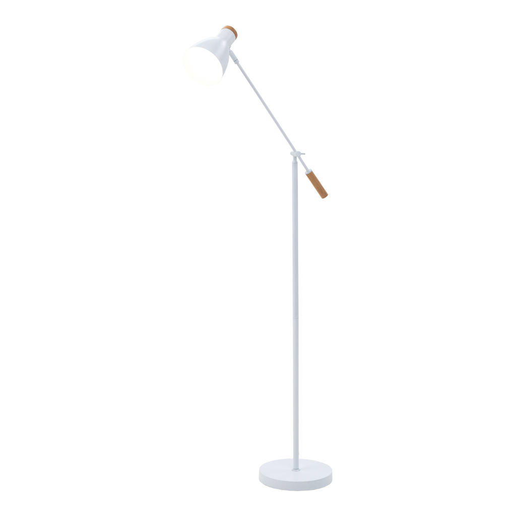 Skandinávská stojací lampa bílá JOSE
