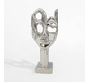 HS222241 MASKA DEKORACE 24,5 CM STŘÍBRNÁ/SILVER