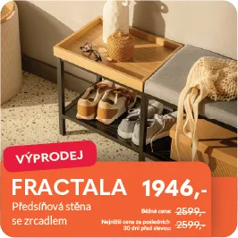 Předsíňová stěna se zrcadlem FRACTALA