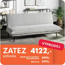 Světle šedá pohovka ZATEZ