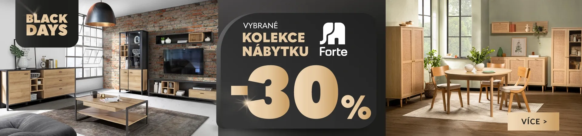 Vybrané kolekce nábytku FORTE -30%