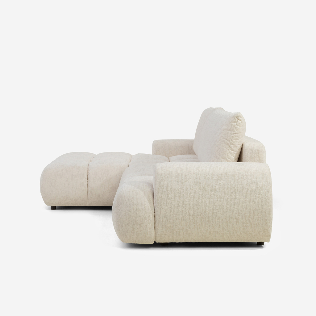 Narożnik rozkładany kremowy BELLINI M lewy