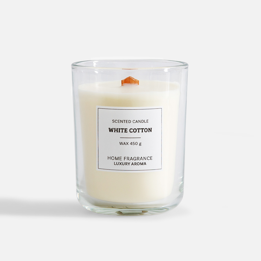 Vonná svíčka s dřevěným knotem 12,5 cm MIX