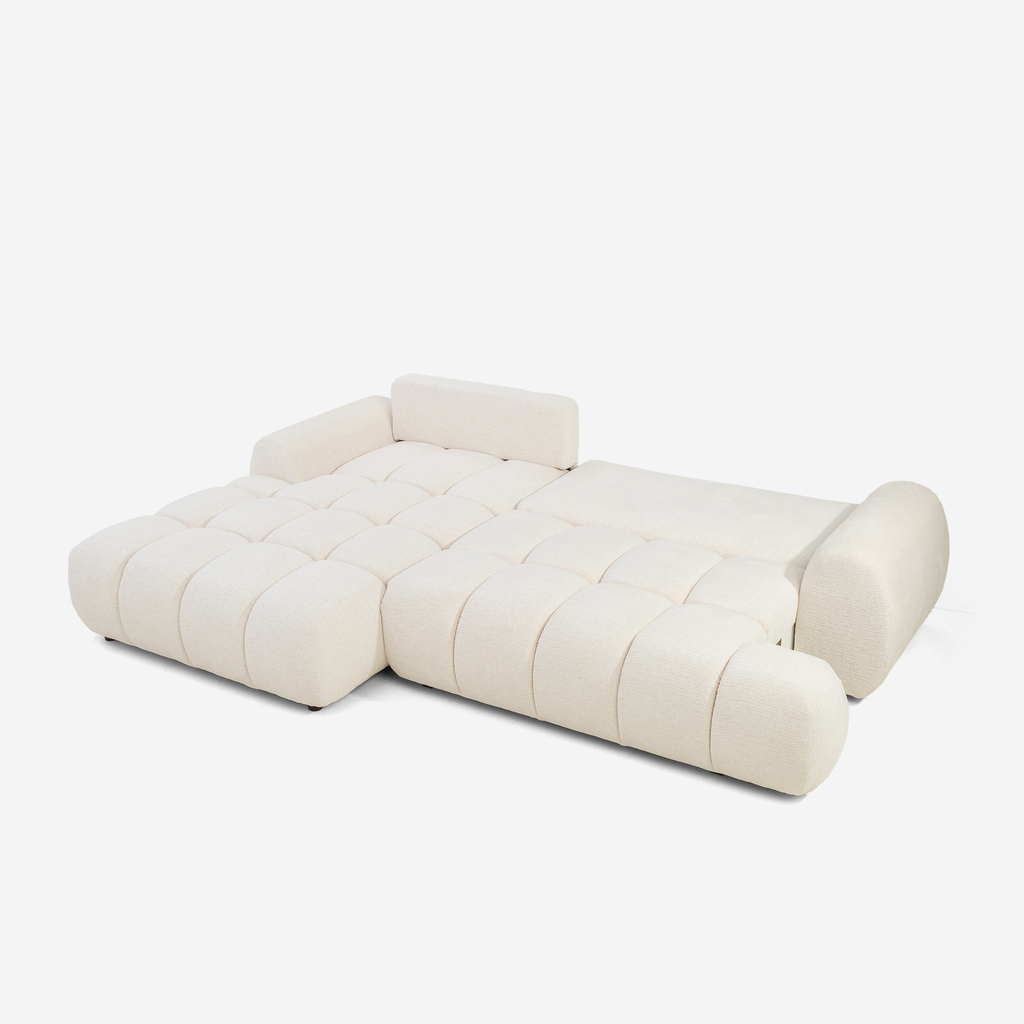 Narożnik rozkładany kremowy BELLINI M lewy