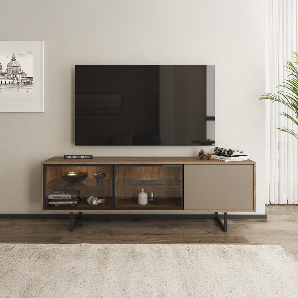 TV stolek s vitrínou SIENNA