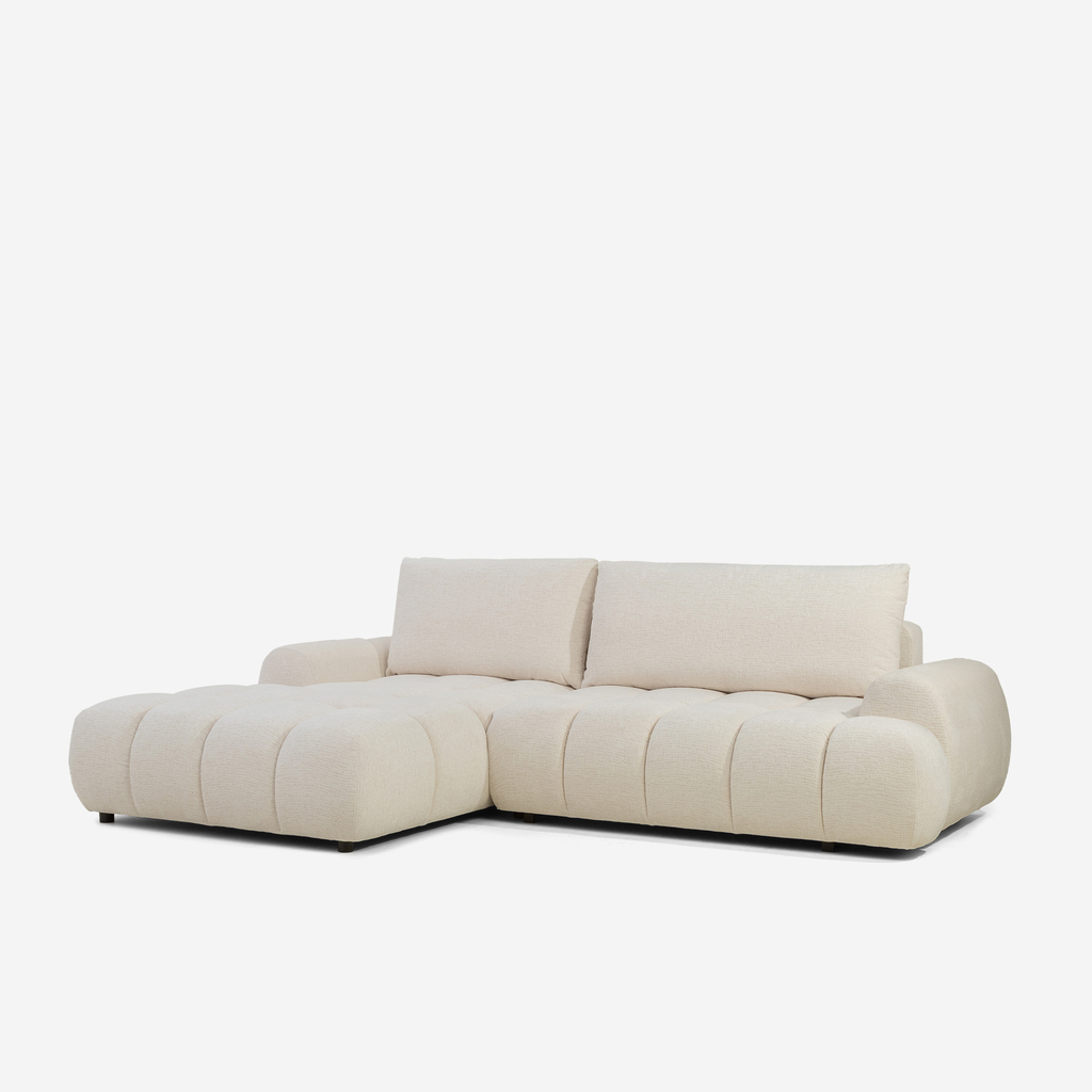 Narożnik rozkładany kremowy BELLINI M lewy