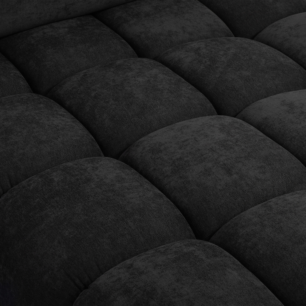 Narożnik rozkładany czarny BELLINI O prawy