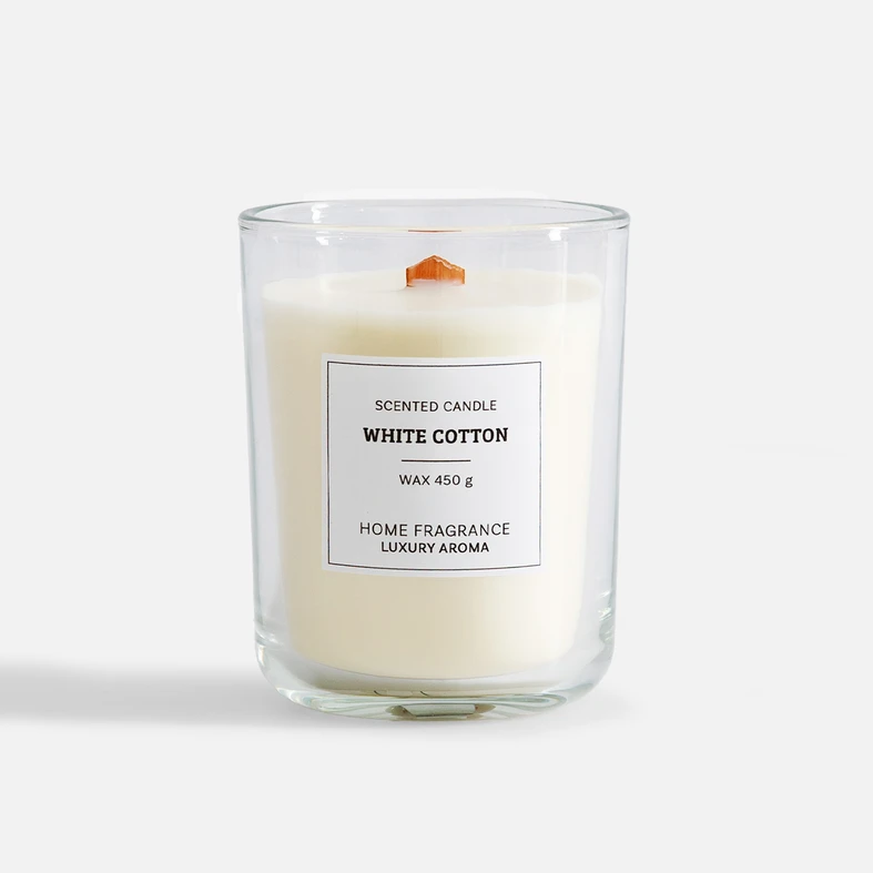 Vonná svíčka s dřevěným knotem 12,5 cm MIX