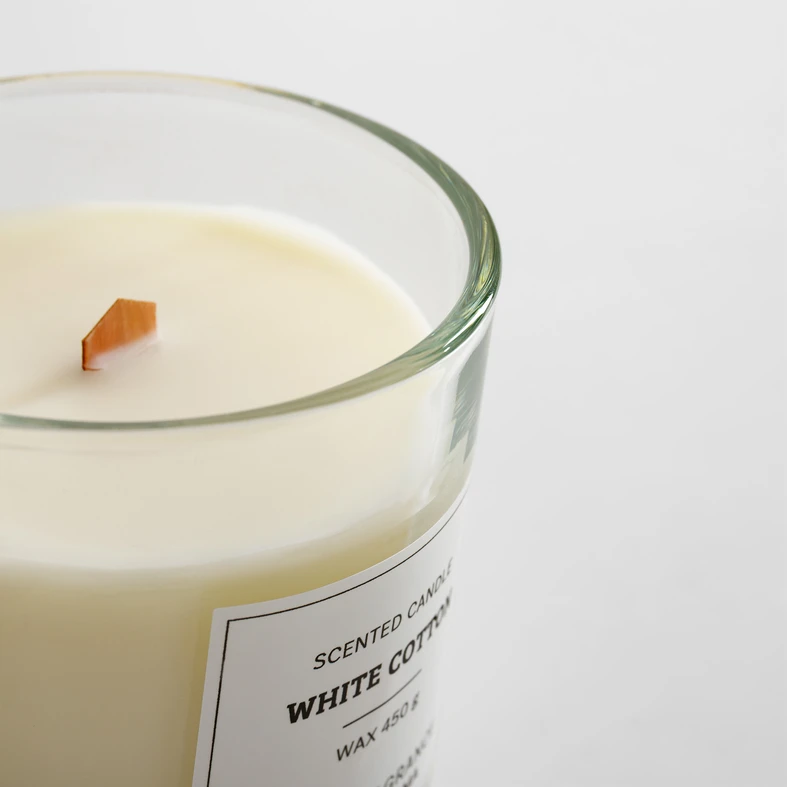 Vonná svíčka s dřevěným knotem 12,5 cm MIX