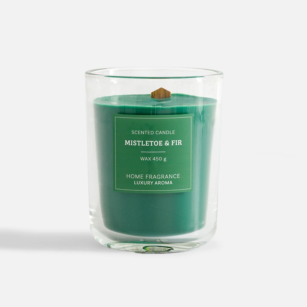 Vonná svíčka s dřevěným knotem 12,5 cm MIX