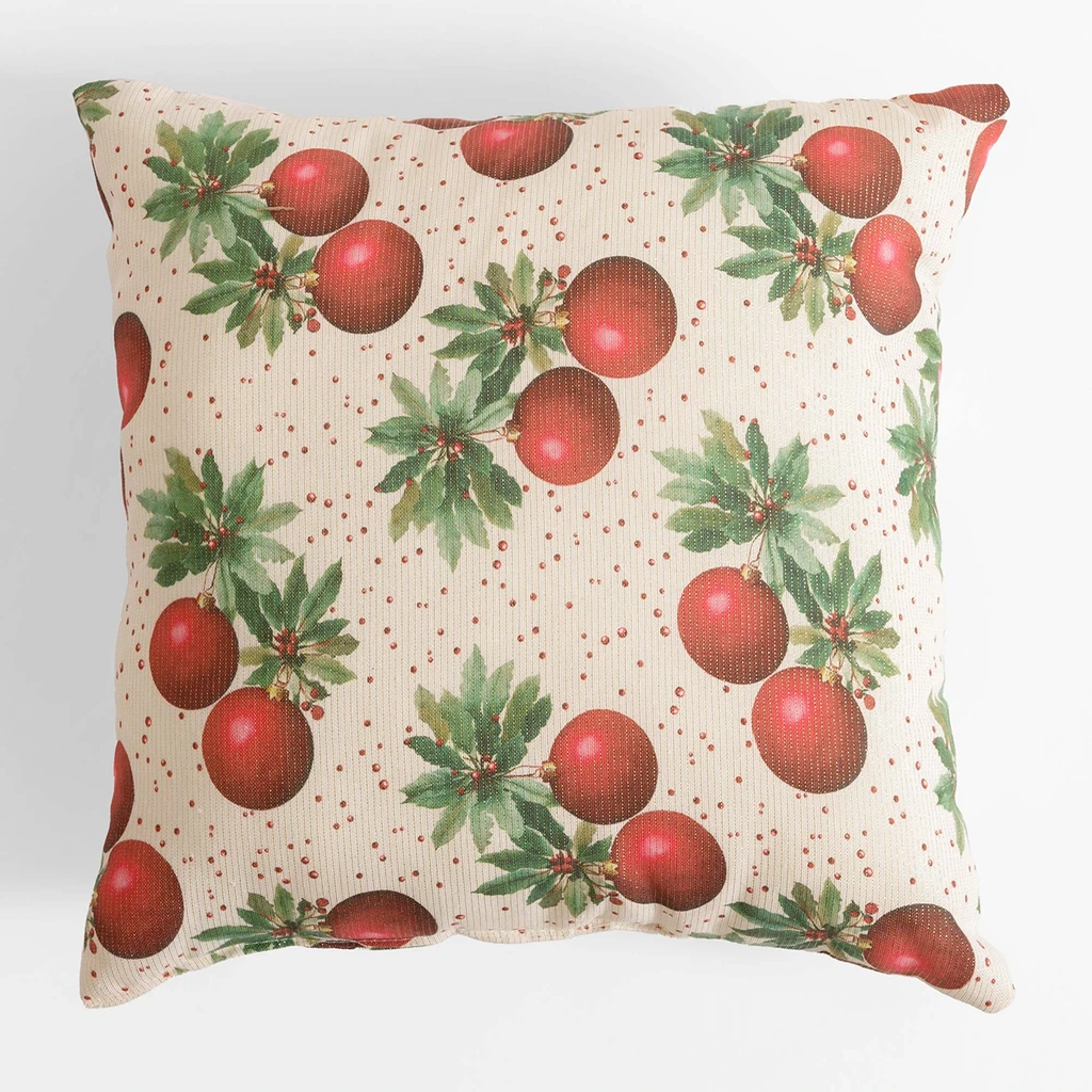 Vánoční polštář s baňky JOEL 45x45 cm