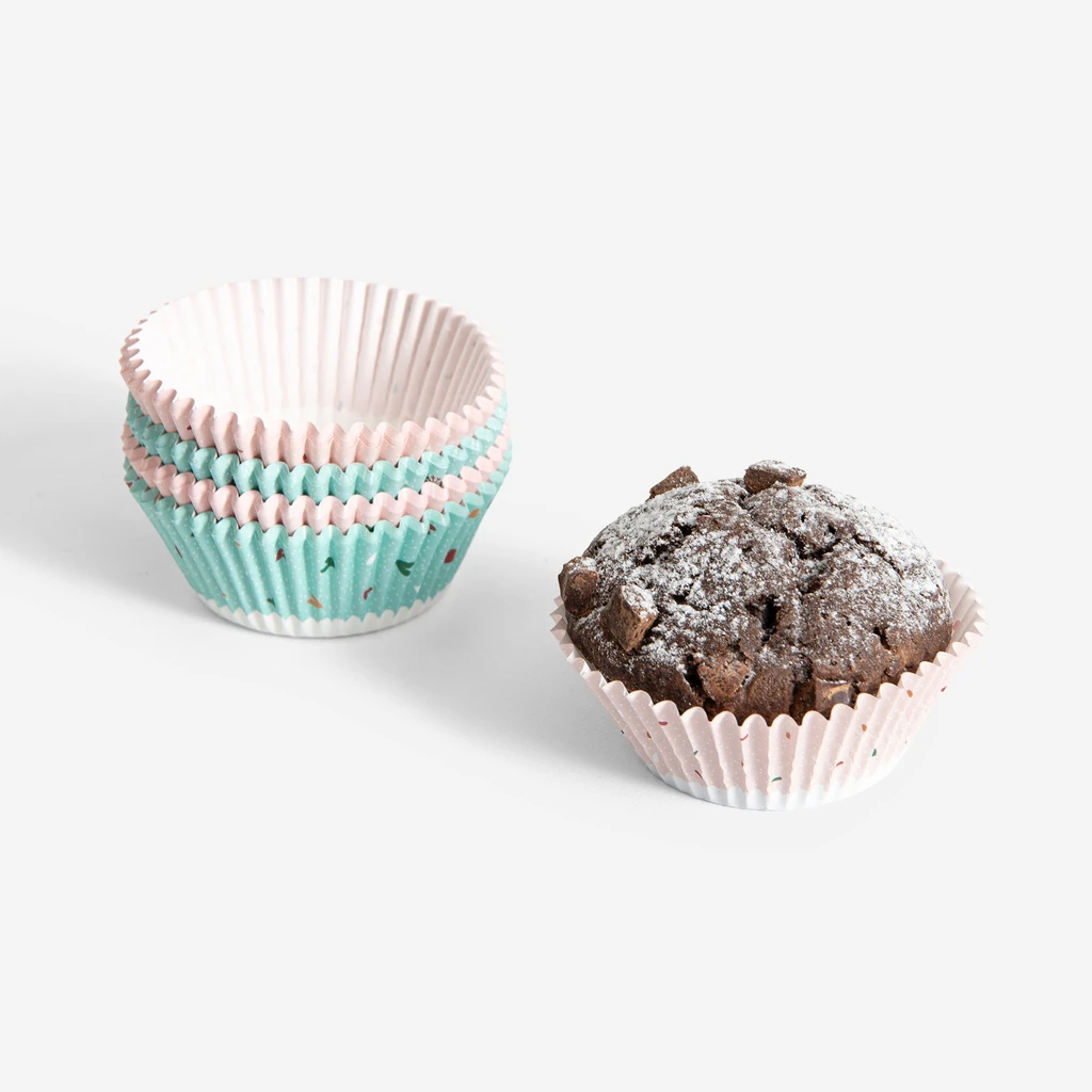 Papírové formy na muffiny, vánoční, 100 ks.