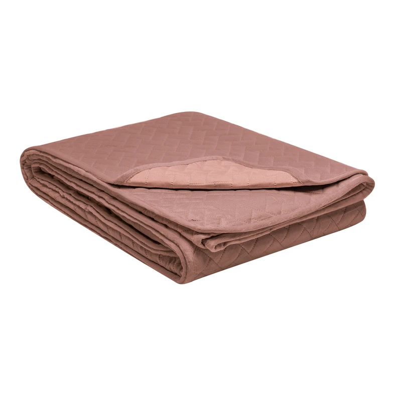 Růžový sametový přehoz VELVET 200 x 220 cm