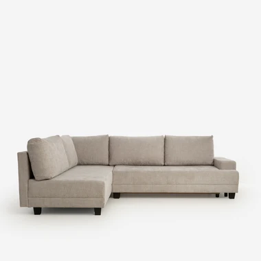 Béžová rozkládací rohová sedací souprava MEDISON levá