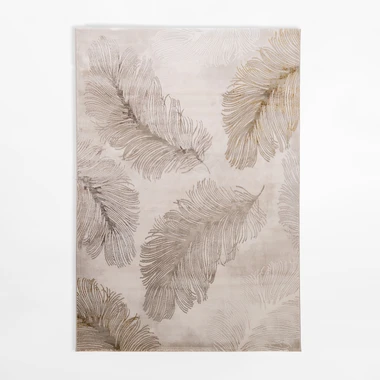 Krémový koberec s pírky SPAZZIO 160x230 cm