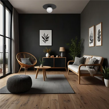 Stropní svítidlo FLAT černé