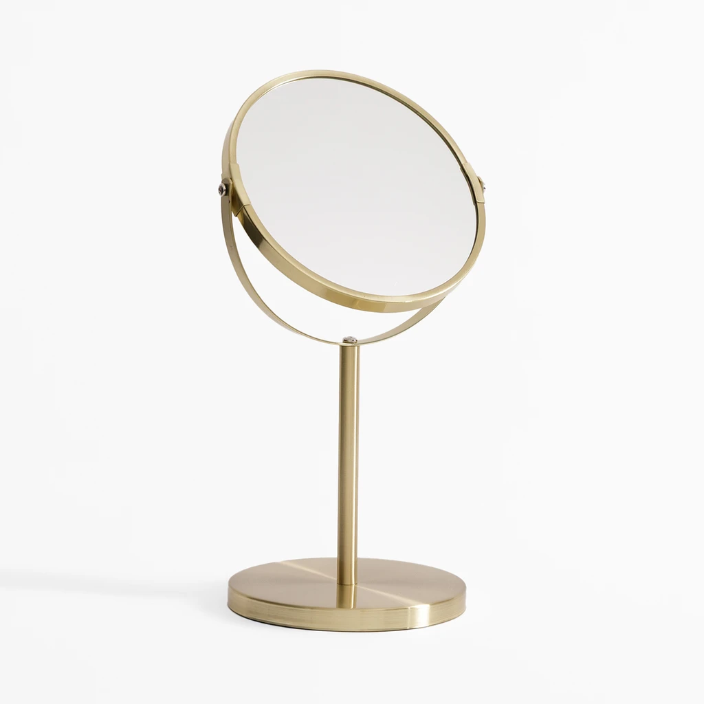 Zlaté kosmetické zrcátko 34,4 cm