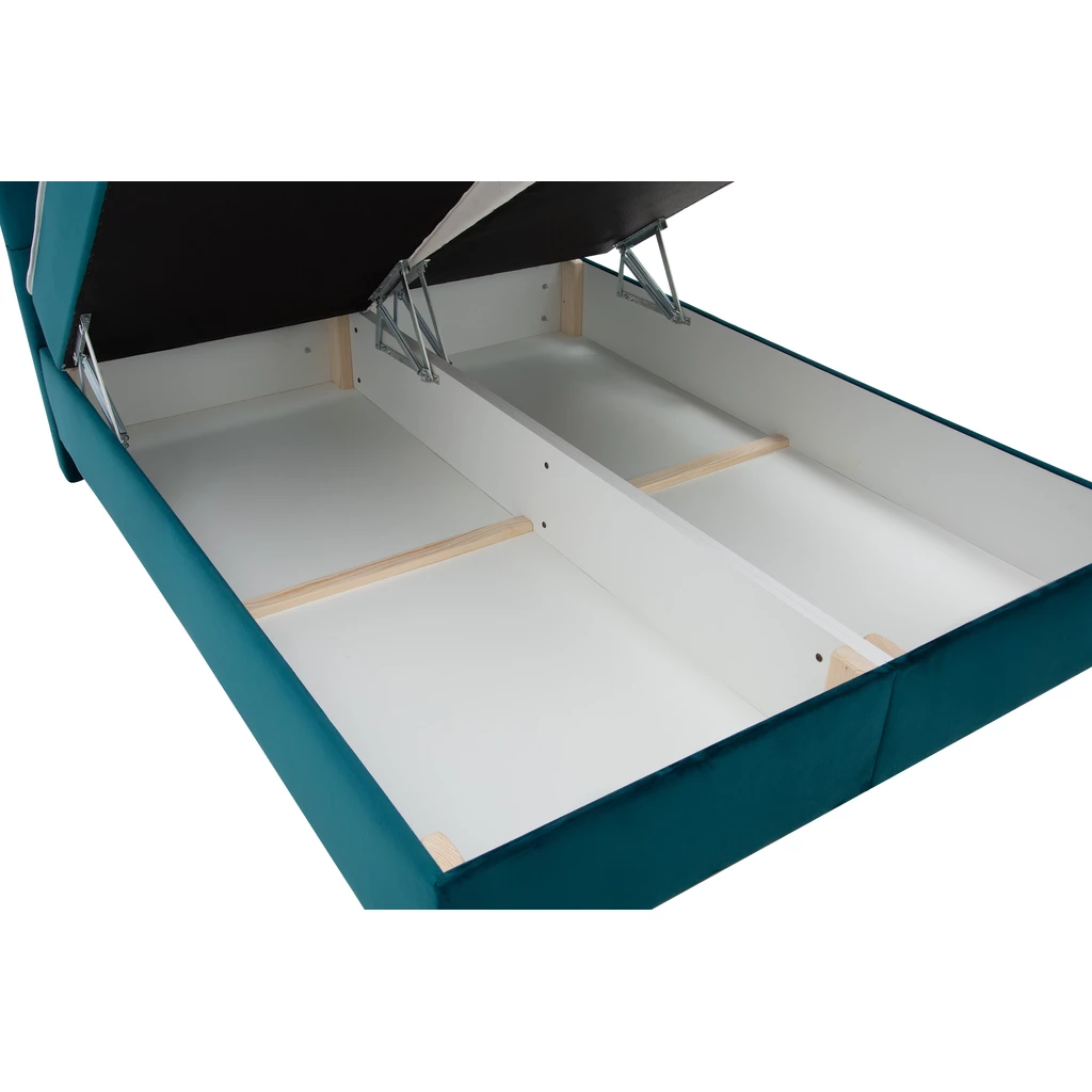 Tyrkysová postel boxspring PRIMO LUX 160x200 cm