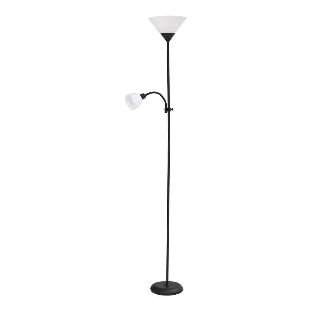 Černá stojací lampa E14 E27
