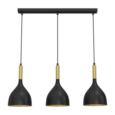 Černo-zlaté závěsné svítidlo NOAK III