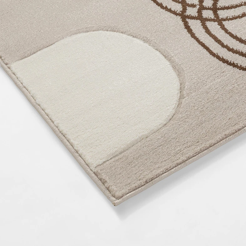 Koberec art déco béžový MILLEY 80x150 cm