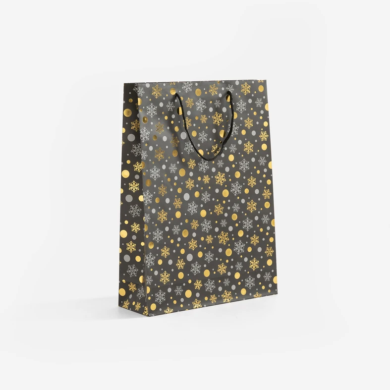 Vánoční dárková taška hvězdičky velikost M MIX