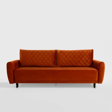 Cihlová velurová pohovka ROMA