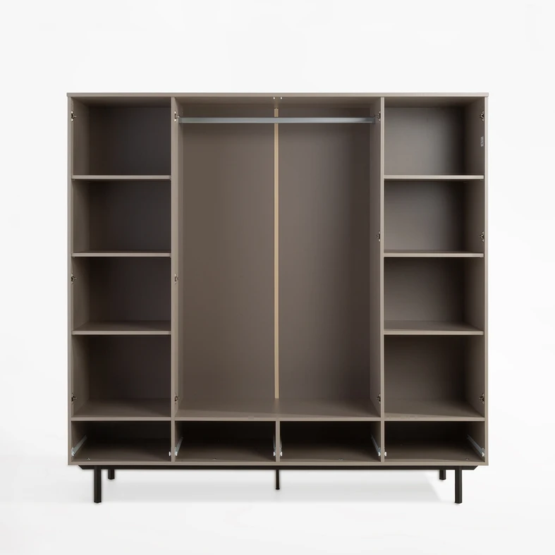 Šatní skříň se zásuvkami cappuccino DAMIEN