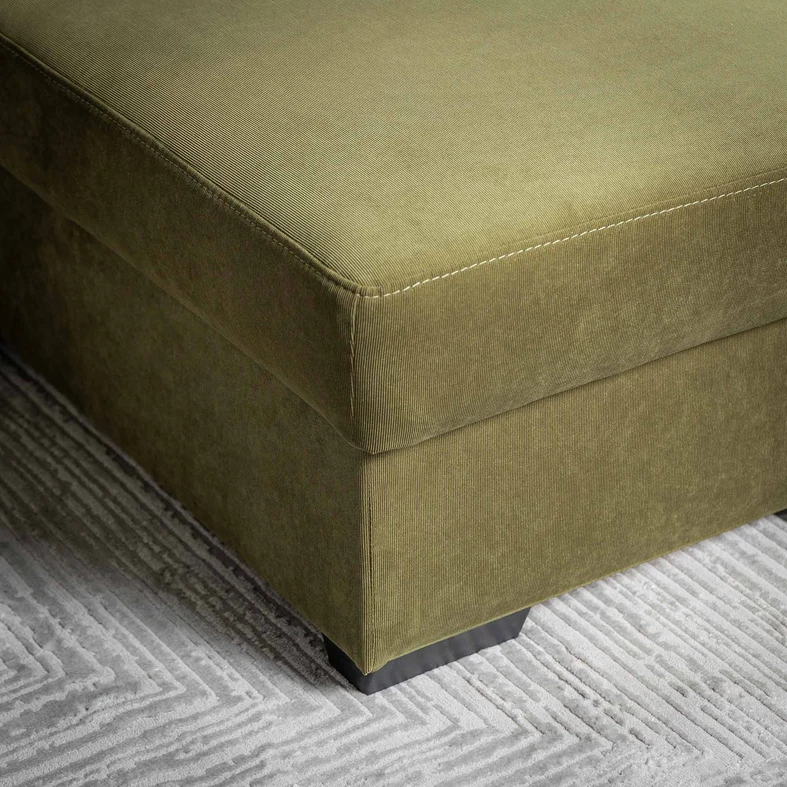 Rozkládací rohová sedací souprava olivově zelená MATRIX univerzální