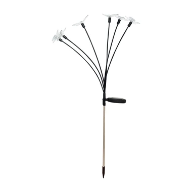 Venkovní LED solární lampa IP44 stříbrní MOTÝLI