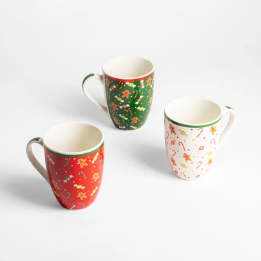 Bílý vánoční hrnek 340 ml