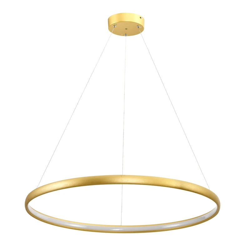 Kulaté závěsné svítidlo LED zlaté CARLO 80 cm