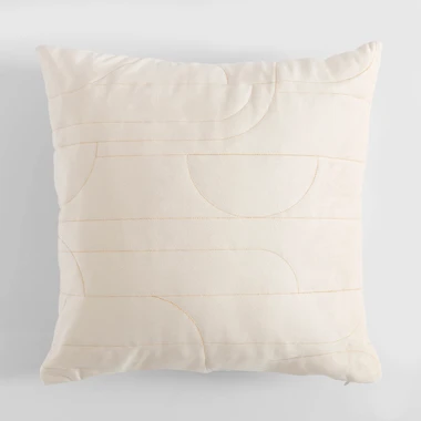 Povlak na polštář CHARLOTTE krémový se zlatou nití 45x45 cm